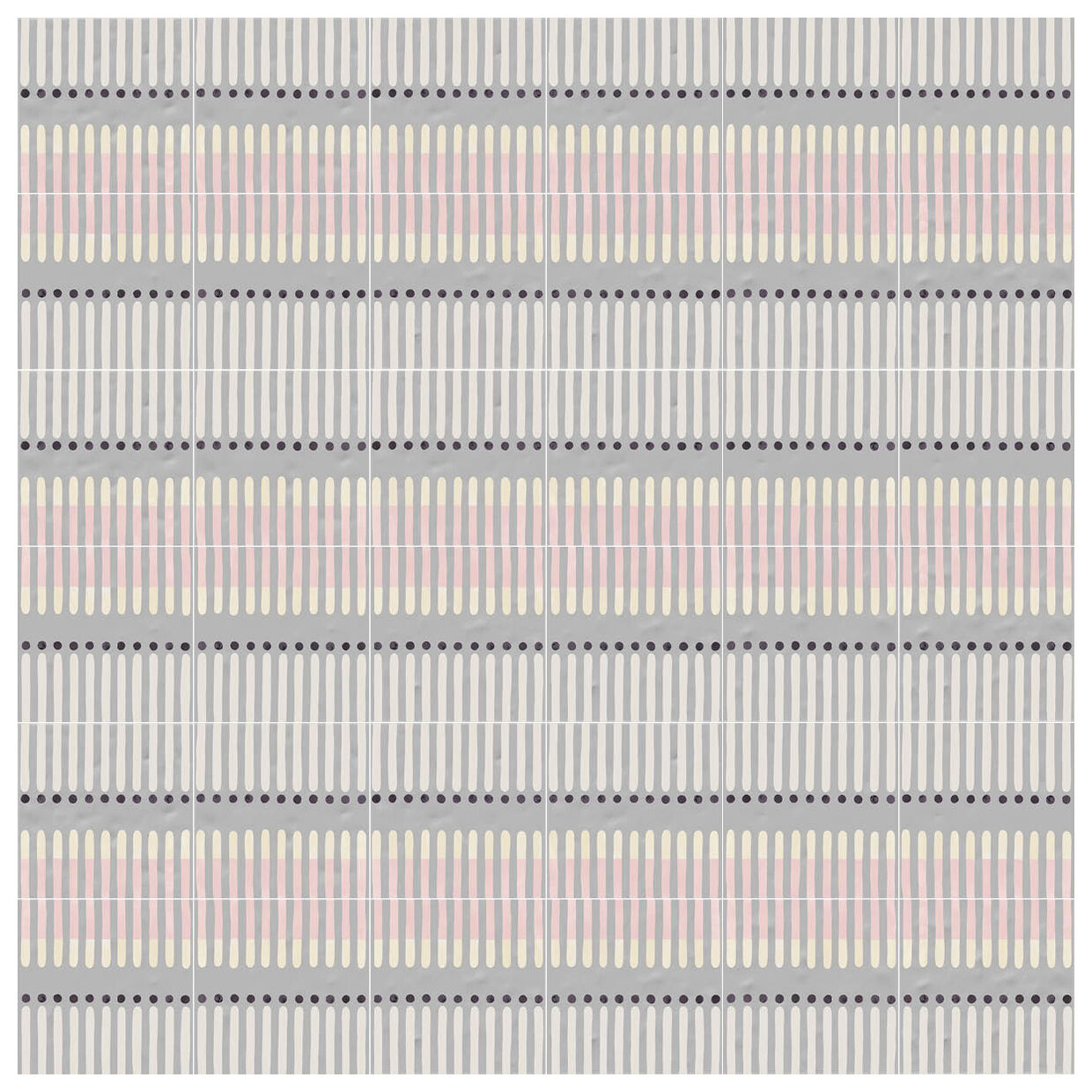 Matowa płytka Martina-M 20x20 z szarymi, kremowymi paskami i czarnymi kropkami - zdjďż˝cie nr: 3