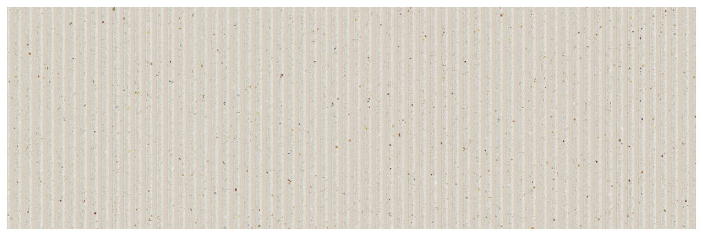 Matowa ryflowana płytka Genti-R Crema 32x99 o kremowym kolorze z efektem lastryko