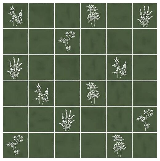 vives root arvum-4 green dekor 13x13 - zdjęcie nr: 2