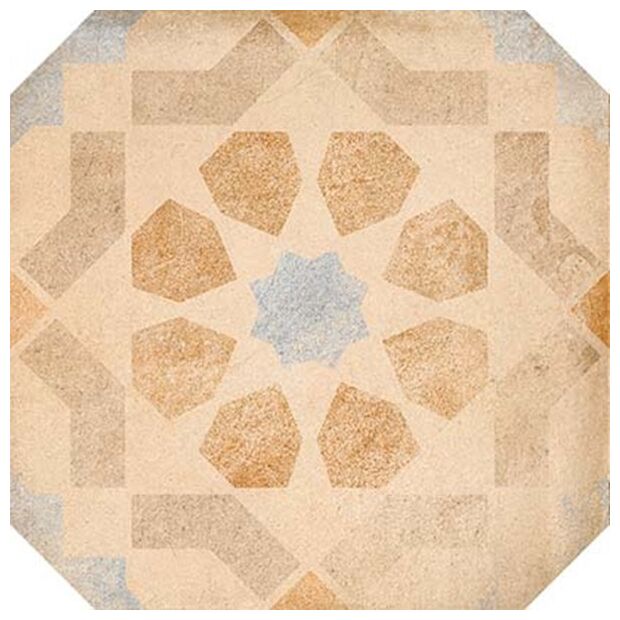 Płytka Turgis Multicolor Octogono o oktagonalnym kształcie w beżowo-brązowej kolorystyce