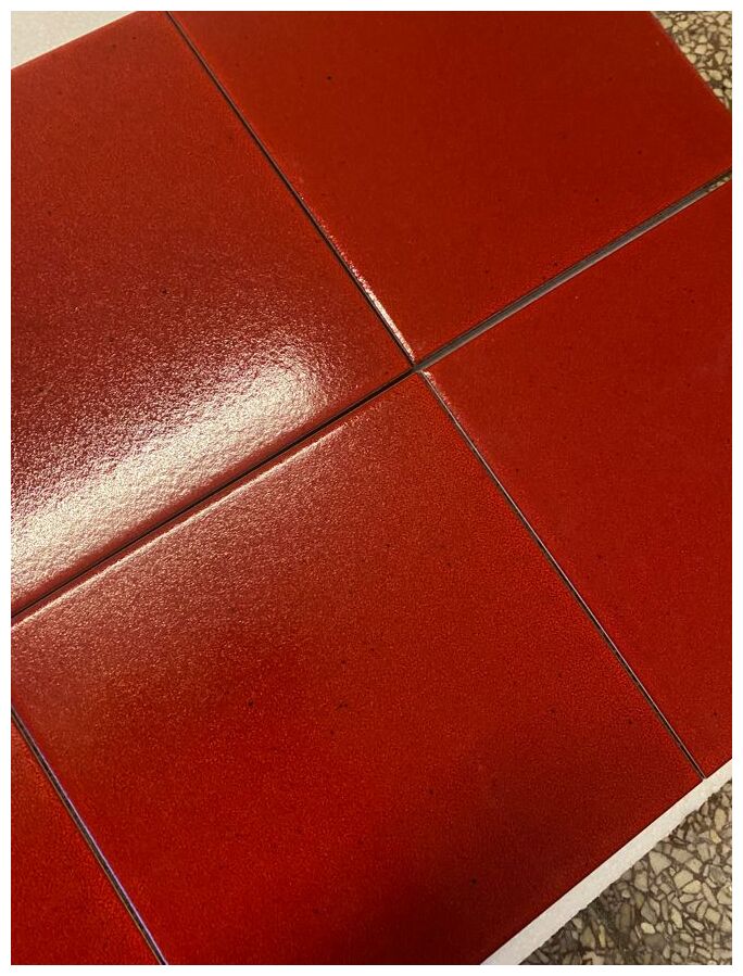 Czerwona płytka podłogowa Rojo Volcan 20x20 cm o matowej powierzchni i minimalistycznym stylu - zdjęcie nr: 4