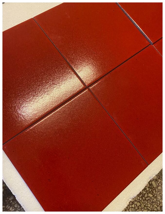 Czerwona płytka podłogowa Rojo Volcan 20x20 cm o matowej powierzchni i minimalistycznym stylu - zdjęcie nr: 5