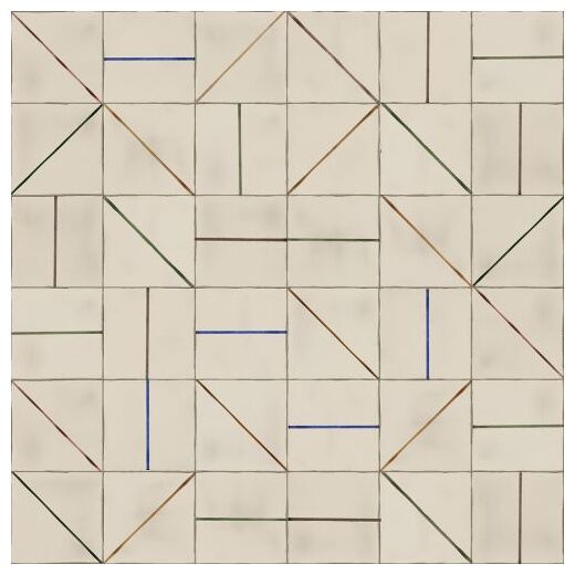 Szara płytka Root Laetus Multicolor 13x13 z geometrycznym ukośnym wzorem na błyszczącej powierzchni - zdjęcie nr: 2