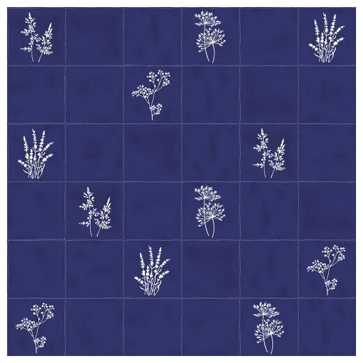 vives root arvum-4 blue dekor 13x13 - zdjęcie nr: 2