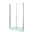sinco due 80 drzwi prysznicowe wahadłowe podwójne szkło przejrzyste 80x195 (dsd-80) 