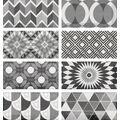 metro patchwork b&w dekor 7.5x15 (21396)