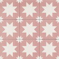 Fired Star Pink płytka podłogowa 20x20 z geometrycznym wzorem gwiazdy w różu i bieli