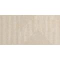 Matowa płytka Modular Glitch Ivory 1 STR w kremowo-beżowym odcieniu z pionowym ryflowaniem