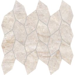 Azteca, Perla Venata, AZTECA PERLA VENATA LEAF GRIS MOZAIKA GRES REKTYFIKOWANY 29.49X28.39 