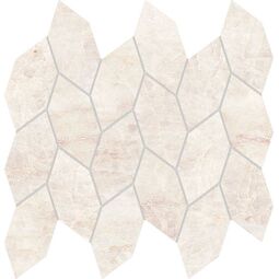 Azteca, Perla Venata, AZTECA PERLA VENATA LUX LEAF BLANCO LAPPATO MOZAIKA LAPPATO GRES REKTYFIKOWANY 29.49X28.39 