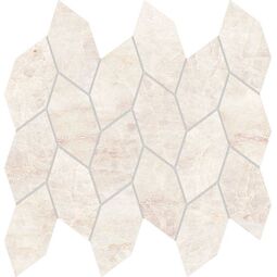 azteca perla venata leaf blanco mozaika gres rektyfikowany 29.49x28.39 