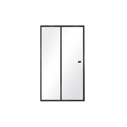 besco duo slide black 100 drzwi prysznicowe przesuwne szkło przejrzyste 100x195 (ddsb-100) 