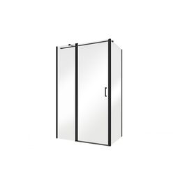 besco exo-ch black 100 panel szkło przejrzyste 100x190 (pch-10b-190c) 