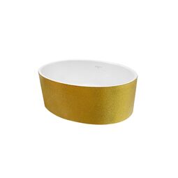 besco uniqa glam złota umywalka nablatowa + klik-klak chrom 32x46x17 (umd-u-ngz) 