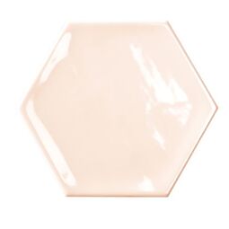 Bestile, Bondi, BESTILE BONDI PINK HEXAGON SHINE PŁYTKA ŚCIENNA 11X12.5 