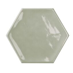 bestile bondi green hexagon shine płytka ścienna 11x12.5 