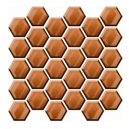 ceramika color copper glass hexagon mozaika 25x25.8 
