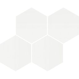 ceramika color hexagon white glossy mozaika 21x26 