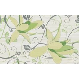 cersanit artiga light green flower dekor 25x40 