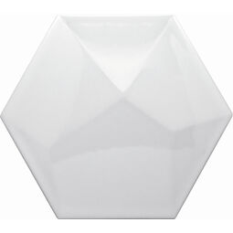 decus hexagono piramidal blanco brillo płytka ścienna 15x17 