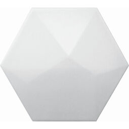 decus hexagono piramidal blanco mate płytka ścienna 15x17 
