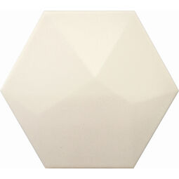 decus hexagono piramidal crema mate płytka ścienna 15x17 