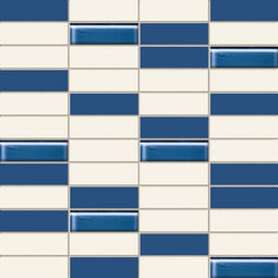 domino joy niebieska glass mozaika prostokątna 29.8x29.8 