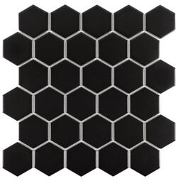 Dunin, Hexagonic, DUNIN HEXAGON BLACK 51 MATT MOZAIKA 27.1X28 