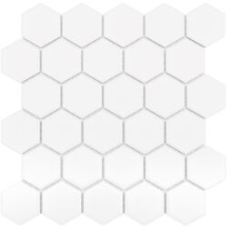 Dunin, Hexagonic, DUNIN HEXAGON WHITE 51 MATT MOZAIKA 27.1X28 