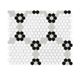 Dunin, House Loves, DUNIN MINI HEXAGON GARLAND BLACK MATT MOZAIKA 40.1X34.1 