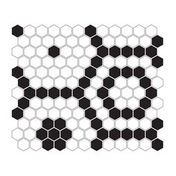 dunin mini hexagon b&w bee mozaika premium mat 26x30 