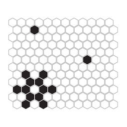 dunin mini hexagon b&w snow mozaika premium mat 26x30 