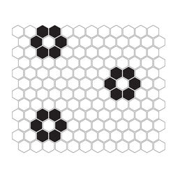 dunin mini hexagon b&w flower mozaika 26x30 