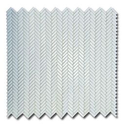 el casa enamel herringbone white brillo mozaika 28x30.3 
