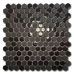 el casa enamel hexagon negro mix soft/brillo mozaika 29.8x30.8 