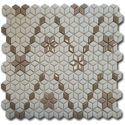 el casa enamel rhombus beige mix soft brillo mozaika 29.4x25.2 