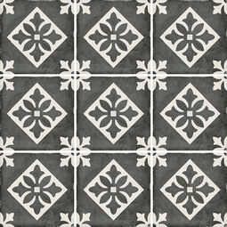 equipe art nouveau padua black gres dekor 20x20 (24416) 