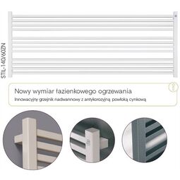 instal-projekt stick level stil-080/60bzn grzejnik łazienkowy 555/800 c100 - anthracite (trendy)