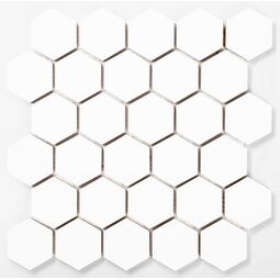 manufaktura mozaik heksagon biały połysk mozaika 30x30 