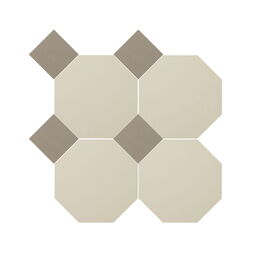 oktagon biało szary mozaika 34x34 