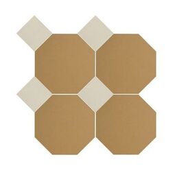 oktagon żółto biały mozaika 34x34 