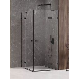 New Trendy, Avexa Black, NEW TRENDY AVEXA BLACK KABINA PROSTOKĄTNA DWUDRZWIOWA. SZKŁO CZYSTE 6MM 80X110X200 (EXK-1839) 