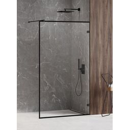 New Trendy, Avexa Black, NEW TRENDY AVEXA BLACK KABINA WALK-IN WZÓR RAMKA. SZKŁO CZYSTE 8MM 130X200 (EXK-2054) 