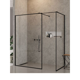 New Trendy, New Modus Black, NEW TRENDY NEW MODUS BLACK KABINA WALK-IN. SZKŁO CZYSTE 8MM 150X120X200 (EXK-0124) 