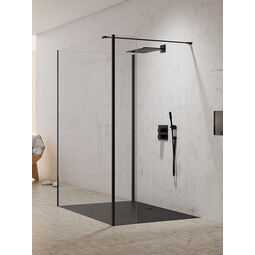 New Trendy, New Modus Black, NEW TRENDY NEW MODUS BLACK ŚCIANKA SZKLANA WALK-IN. SZKŁO CZYSTE 8MM 90X200 (EXK-0079) 