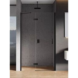 new renoma black drzwi prysznicowe wnękowe lewe. szkło czyste 6mm 120x195 (d-0199a) 