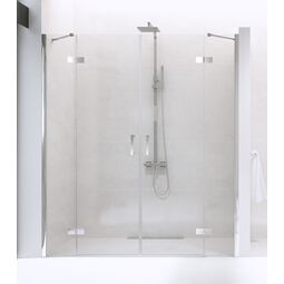 new trendy new renoma drzwi prysznicowe wnękowe dwudrzwiowe. szkło czyste 6mm 150x195 (d-0095a/d-0096a) 