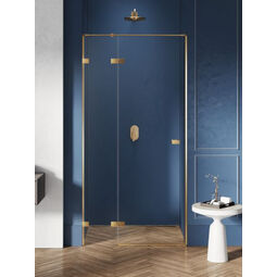 new trendy avexa gold drzwi prysznicowe wnękowe lewe. szkło czyste 6mm 140x200 (exk-1726) 