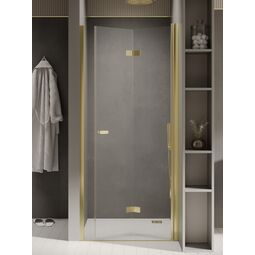 new trendy new soleo light gold drzwi prysznicowe wnękowe pojedyncze prawe. szkło czyste 6mm 90x195 (d-0465a) 