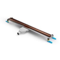 new trendy odwodnienie liniowe visio slim copper 100 z rusztem szczotkowanym w kolorze miedzianym (ol-0100)